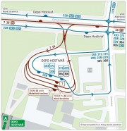 ​V Praze funguje nová tramvajová smyčka u stanice metra Depo Hostivař
