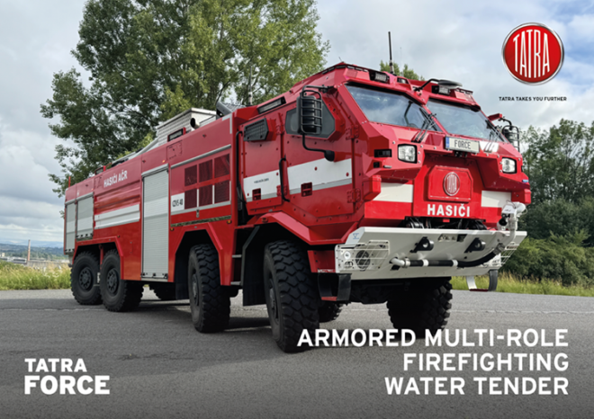 ​Tatra Trucks představí na veletrhu Interschutz 2026 čtyři hasičské speciály